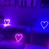 5v Led Neon Light Love Shape For Wedding Party Proposal Birthday Confession Scene Layout Decoration Purple