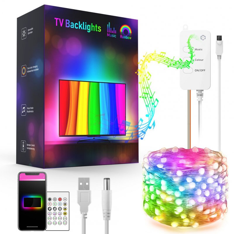 5v Led String Light Built In High Sensitivity Microphone Smart Bluetooth