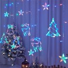 5w 120 LEDs Christmas String Lights 3000K IP44 Waterproof Battery Powered Curtain Lights Suitable For Weddings New Year Parties Holiday Decorations Colorful