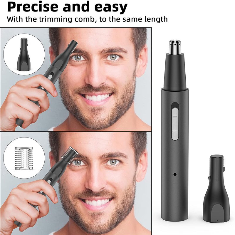 3-in-1 Electric Nose Hair Trimmer Clipper Usb Rechargeable Professional Painless Energy Saving Mute Eyebrow Razors 