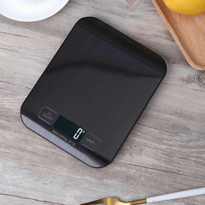 Kitchen Scale With High-precision Sensors Back-Lit LCD Display 6 Weight Units G/kg/oz/lb/mill Ml/ml Digital Electronic Scales For Baking Cooking 5kg/1g