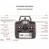 6 0 Function Mainboard   2 4G Transmitter Remote Control System Set for Heng Long 1 16 RC Car Model black