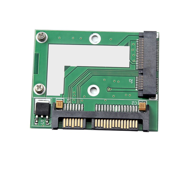 6.0 Gbps Half-height/5cm PCI-E MSATA SSD to 2.5-inch SATA Adapter Card Converter SATA3 MINI PCI Express Module Board for Desktop Computer green