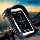 6 0 inch Waterproof Bike Bicycle Mobile Phone Holder Stand Motorcycle Handlebar Mount Bag for iPhone X Samsung LG Huawei black