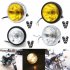 6 5   DC 12V Motorbike Vintage Head Lamp Scooter Round Spotlight Motor Front Lights Universal Motorcycle Refit Headlight with Brackets silver