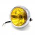 6 5 Universal Motorcycle Refit Headlight with Brackets DC 12V Motorbike Vintage Head Lamp Scooter Round Spotlight Motor Front Lights silver