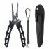 6 5 inch Aluminum Alloy Fishing Pliers Clamp Split Ring Tungsten Steel Line Cutter Multifunction Fishing Tackle Tool  black
