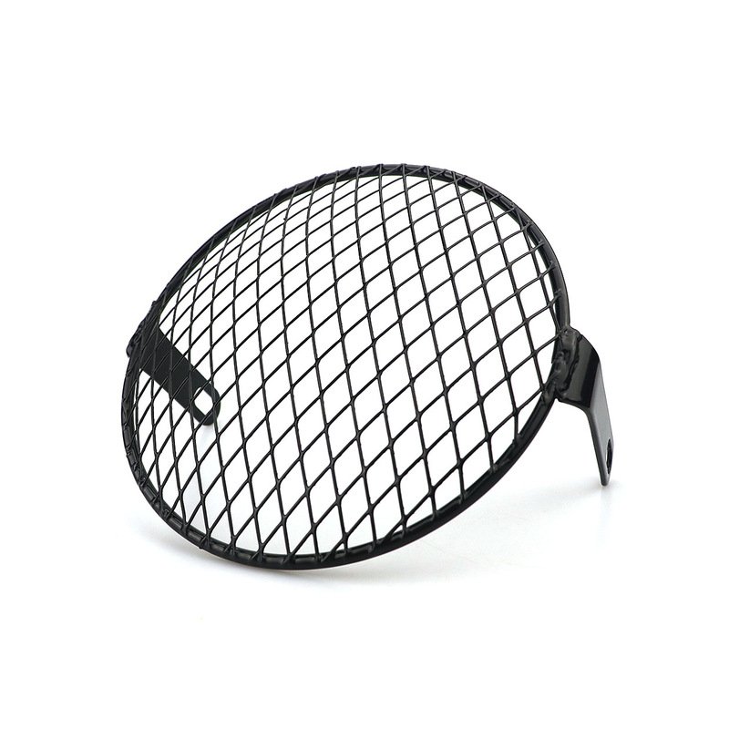 6.5 inch Motorcycle Universal Vintage Headlight Protector Retro Grill Light Lamp Cover Oblique net cover