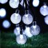 6 5M 30LED Solar powered Bubble String Lights Night Light Garden Home Party Bar Decoration white