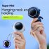 6 5w Portable Handheld Astronaut Hanging Neck Fan 3 Speed Adjustable Leafless Usb Mini Cooling Fan black