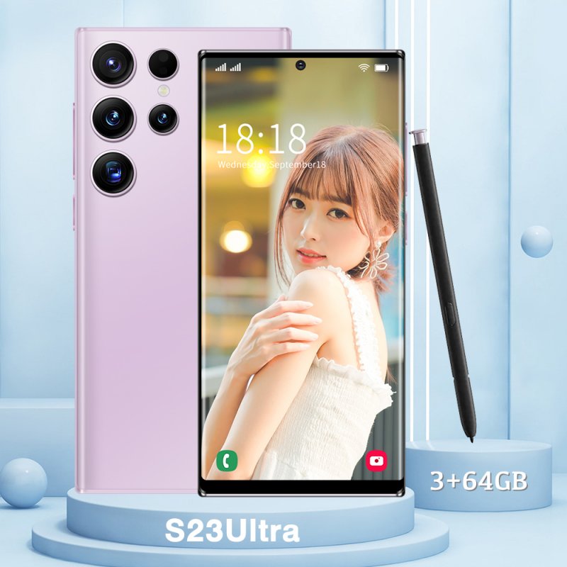 6.7 inch S23Ultra Smartphone MTK6753 Eight-Core 3GB RAM 64GB ROM 2600mAh Battery