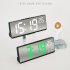 6 9 Inches Electronic Alarm Clock 5 Levels Brightness Adjustable Large Screen Student Desk Clock Table Clock white
