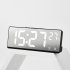 6 9 Inches Electronic Alarm Clock 5 Levels Brightness Adjustable Large Screen Student Desk Clock Table Clock white