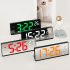 6 9 Inches Electronic Alarm Clock 5 Levels Brightness Adjustable Large Screen Student Desk Clock Table Clock white