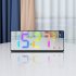 6 9 Inches Electronic Alarm Clock 5 Levels Brightness Adjustable Large Screen Student Desk Clock Table Clock white