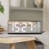 6 9 Inches Electronic Alarm Clock 5 Levels Brightness Adjustable Large Screen Student Desk Clock Table Clock white