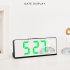 6 9 Inches Electronic Alarm Clock 5 Levels Brightness Adjustable Large Screen Student Desk Clock Table Clock green