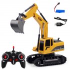 6 Channel Remote Control Excavator Rechargeable Wireless Remote Control Engineering Vehicle Toy For Children Gifts alloy 1:24