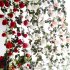 6 Feet Hand made Artificial Silk Rose Vines Decorative Fake Rose Flower for Home Wall Garden Wedding Party Decor White
