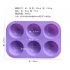 6 Hole Dia Half Ball Sphere Chocolate Cake Muffin Pastry Jelly Silicone Mold Tray 19x13x2 5cm