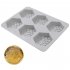 6 Holes Heat Resistant Silicone DIY Handmade Honey Bee Shaped Soap Mold  As shown