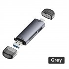 6 In 1 Card Reader USB 3.0 Memory Card Reader Adapter USB Flash Disk TF/SD Card Adapter 5Gbps Transmission For Laptop Tablet grey