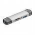 6 In 1 Card Reader USB 3 0 Memory Card Reader Adapter USB Flash Disk TF SD Card Adapter 5Gbps Transmission For Laptop Tablet silver
