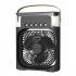 6 Inch Air Conditioner Cooling Fan With 3 Speeds 5 Sprays 7 Color Lights Portable Fan Air Cooler Humidifier black