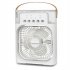 6 Inch Air Conditioner Cooling Fan With 3 Speeds 5 Sprays 7 Color Lights Portable Fan Air Cooler Humidifier green