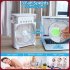 6 Inch Air Conditioner Cooling Fan With 3 Speeds 5 Sprays 7 Color Lights Portable Fan Air Cooler Humidifier green