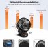 6 Inches 10000mah Clip on Fan 3 Speeds 4 Modes 360 Degree Rotation Portable Silent Usb Rechargeable Desk Stroller Fan White