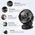 6 Inches 10000mah Clip on Fan 3 Speeds 4 Modes 360 Degree Rotation Portable Silent Usb Rechargeable Desk Stroller Fan White