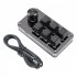 6 Keys USB Custom Keyboard Volume Button Knob Programming Macro Game Photoshop Hot Swap Mechanical Keypad Black