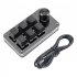 6 Keys USB Custom Keyboard Volume Button Knob Programming Macro Game Photoshop Hot Swap Mechanical Keypad Black