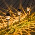 6 Pack LED Solar Lights Outdoor Waterproof Auto On Off Glass Decorative 360   Lighting Garden Lights For Outside Landscape Walkway white light