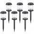 6 Pack LED Solar Lights Outdoor Waterproof Auto On Off Glass Decorative 360   Lighting Garden Lights For Outside Landscape Walkway white light