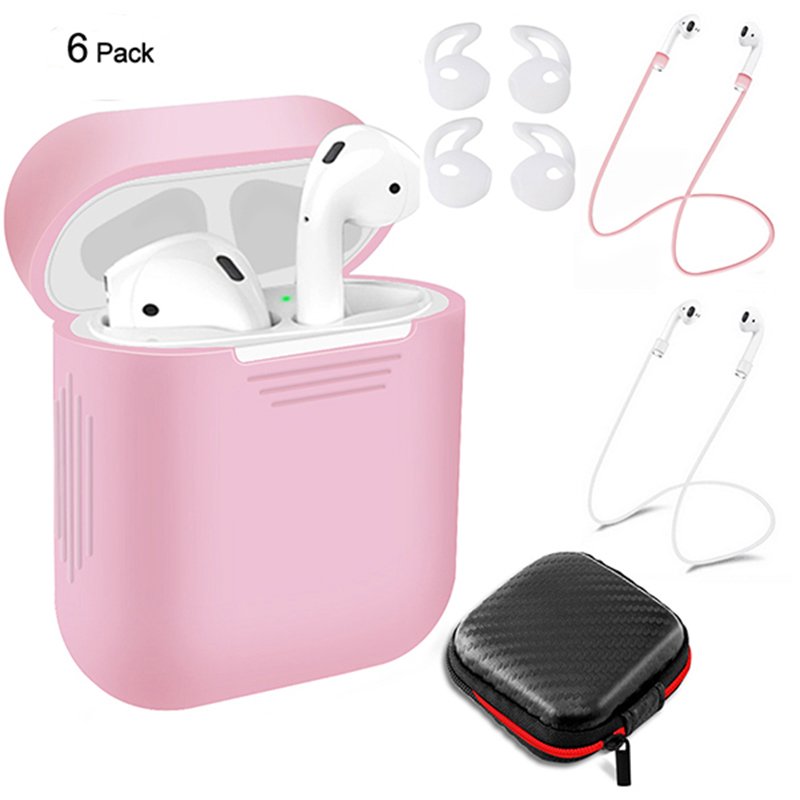 6 Pcs/Set Protective Cover for AirPods pink