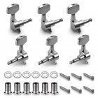 6 Pcs Silver Acoustic Guitar Machine Heads Knobs Guitar String Tuning Peg Tuner 3 for Left   3 for Right 
