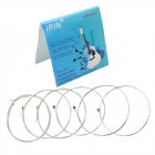 6 Pcs Silver Plated Copper Alloy Music Instrument Strings Set Replacement for Acoustic Guitar 0 010 0 047 Inch A104