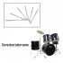 6 Pcs Standard Drum Screw Percussion Instruments Parts Accessories Silver