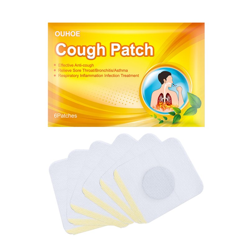 6 Pcs/box Cough  Relief  Patch Relieve Asthma Excessive Phlegm Throat Itching Plaster 1 pack (6pcs)