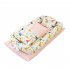 6  Pcs set Baby  Crib Cotton Bionic Foldable Removable Washable Portable Bed   Quilt     Pillow Jurassic pink with quilt  50x90