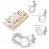 6  Pcs set Baby  Crib Cotton Bionic Foldable Removable Washable Portable Bed   Quilt     Pillow Jurassic pink with quilt  50x90