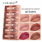 6 Pcs set Crystal  Square  Tube  Lipstick Waterproof Long lasting Matte Lipstick Set Set B