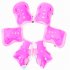 6 Pieces Kids Outdoor Sports Protective Gear Knee Pads Elbow Pads Wrist Guards Roller Skating Safety Protection Pink currency