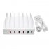 6 Port QC3 0 USB Charger Quick Charging Station Dock Multiple Devices Organizer For iPhone Dock Station AU Plug