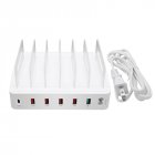 6 Port QC3.0 USB Charger Quick Charging Station Dock Multiple Devices Organizer For iPhone Dock Station UK Plug
