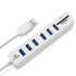 6 Port USB 2 0 Data Hub 2 In 1 SD TF Multi USB Combo with 3ft Cable for Mac  PC  USB Flash Drives And Other Devices White