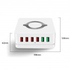 6 Port USB Qi Fast Wireless Charger Dual Quick Charge QC3 0 Charging Station UK Plug