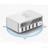 6 Port USB Smart Charger Source Adapter QC3 0 Universal Wireless Charger with Screen Digital Display  White US plug